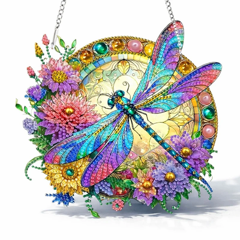 5D Diamond Painting Türanhänger Libelle