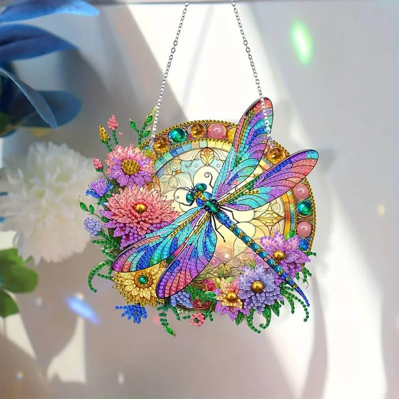 5D Diamond Painting Türanhänger Libelle