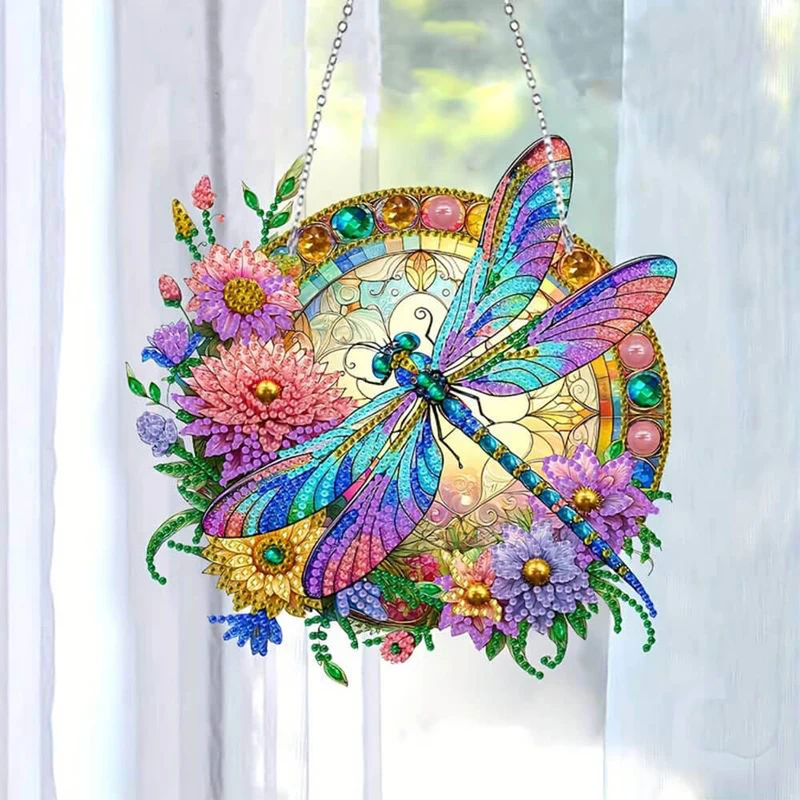 5D Diamond Painting Türanhänger Libelle