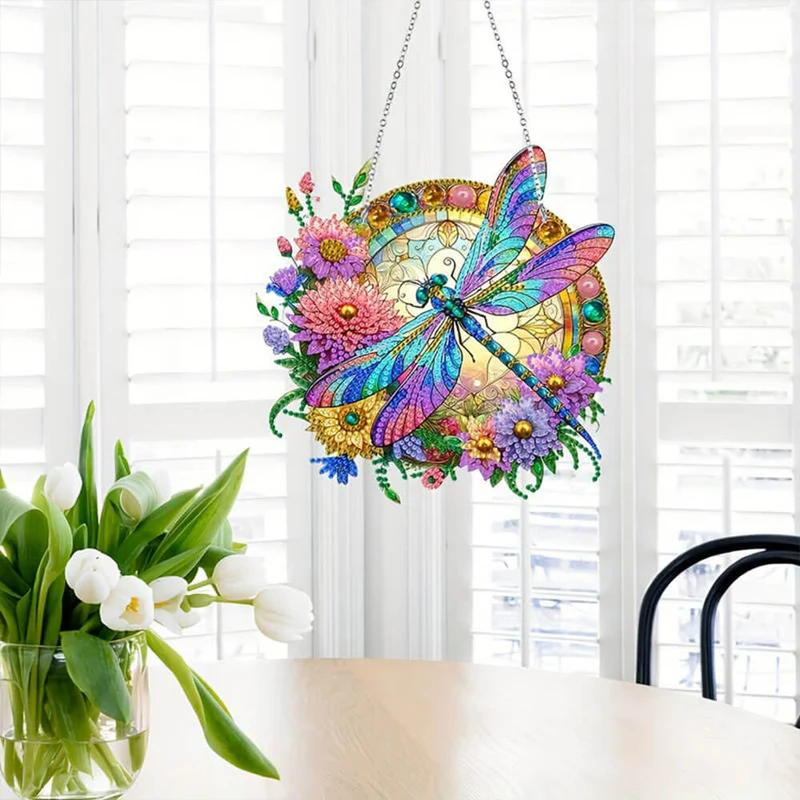 5D Diamond Painting Türanhänger Libelle
