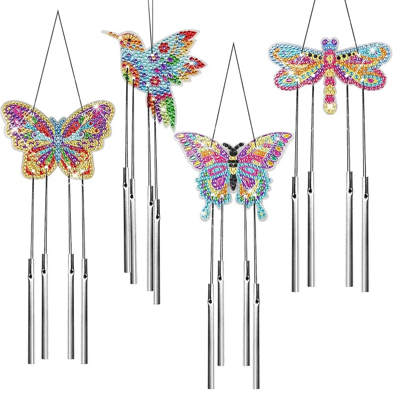5D Diamond Painting Windspiele – Naturzauber mit Schmetterlingen und Kolibris