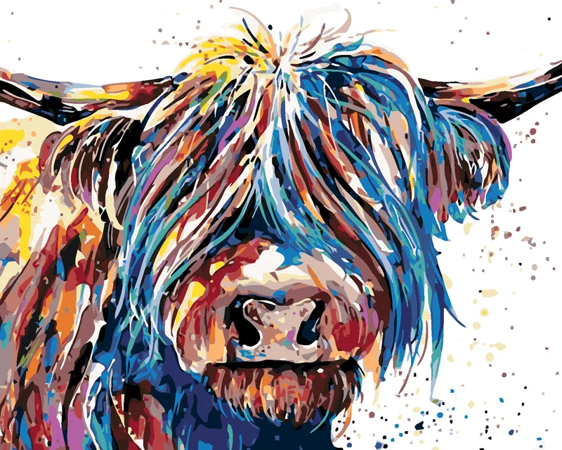 Diamond painting - HAARIGE KUH