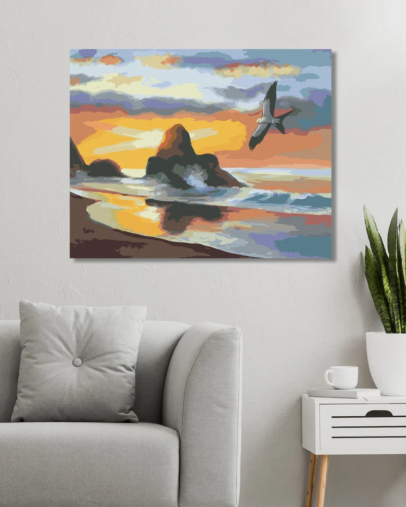 Diamond painting - SCHWALBE ÜBER DEM MEER (D. RUSTY RUST)