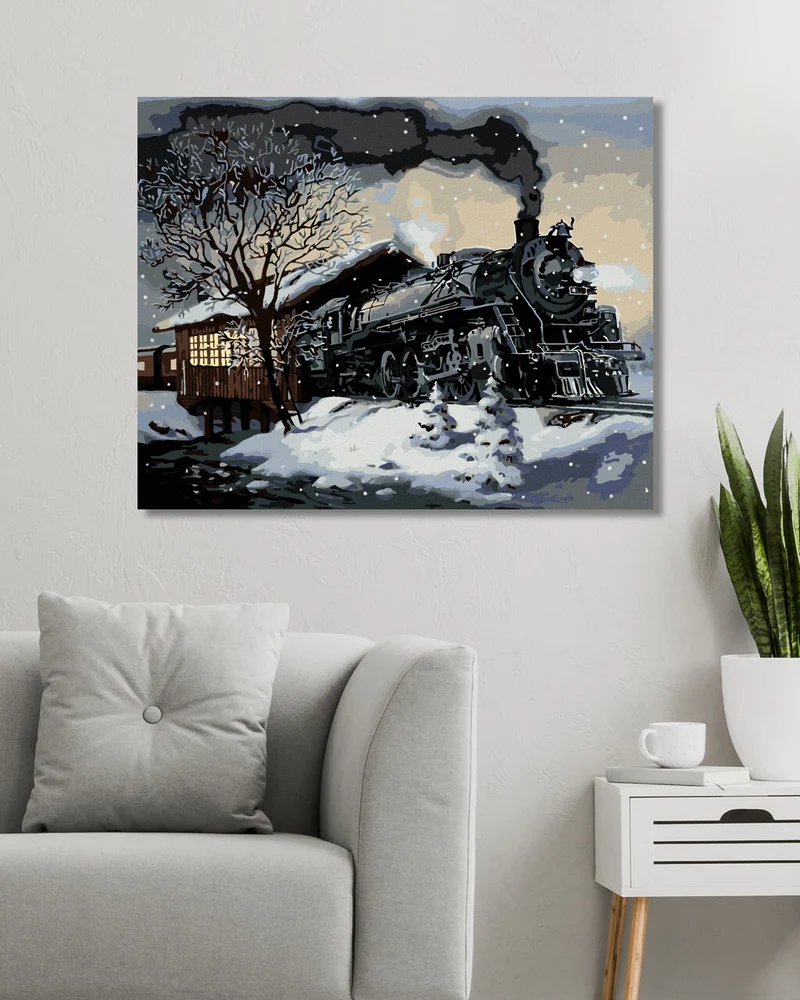 Diamond painting - ZUG IM WINTER (D. RUSTY RUST)