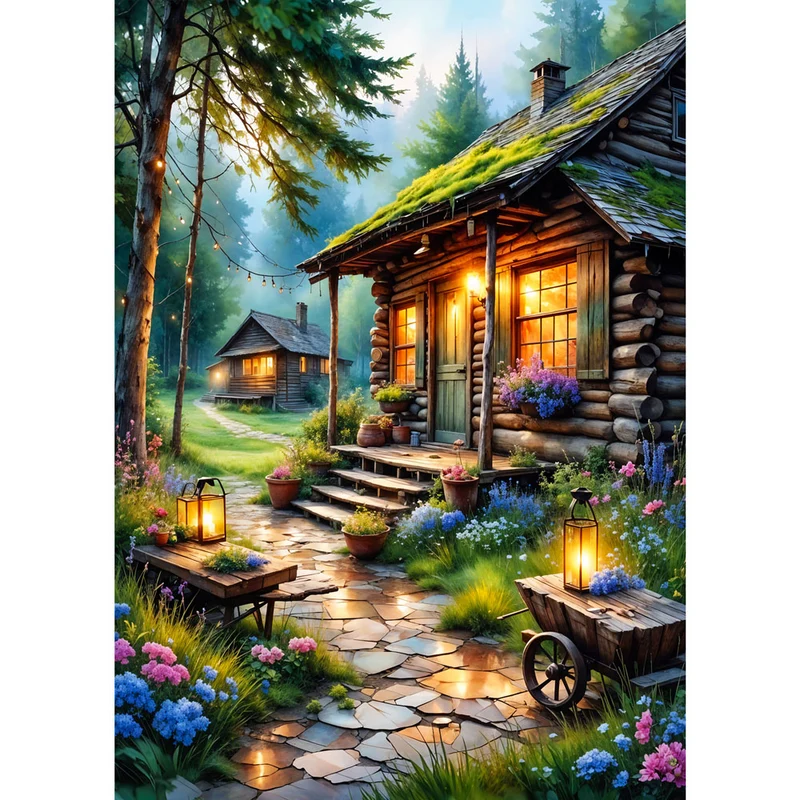 5D Diamond Painting – Whispering Pines Retreat