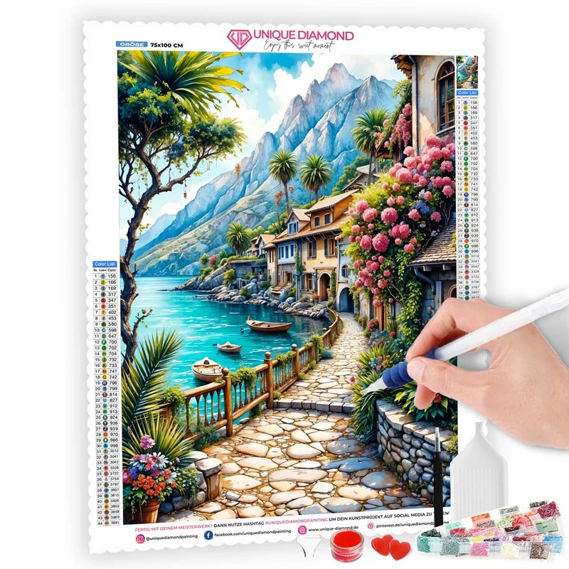 5D Diamond Painting – Riviera Bellezza