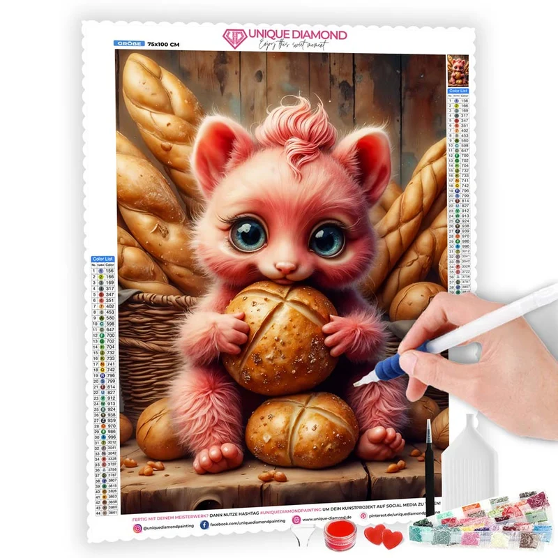 5D Diamond Painting – Petit Pain Chérie