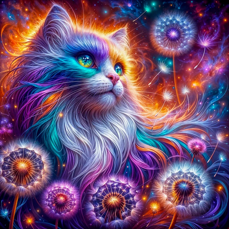 5D Diamond Painting – Galaktische Katze Nova