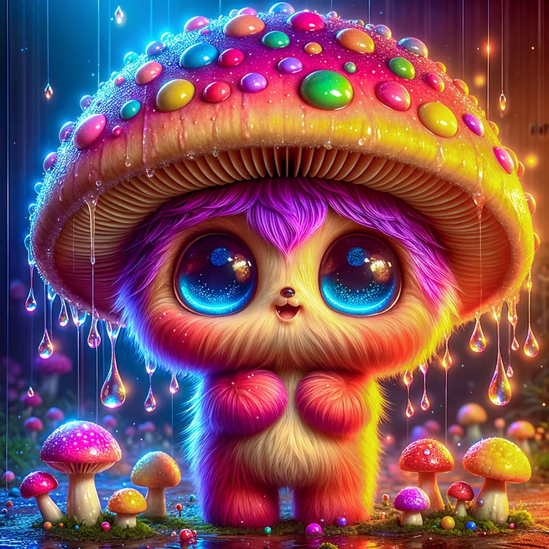 5D Diamond Painting – Pilzchen Puki im Zauberwald