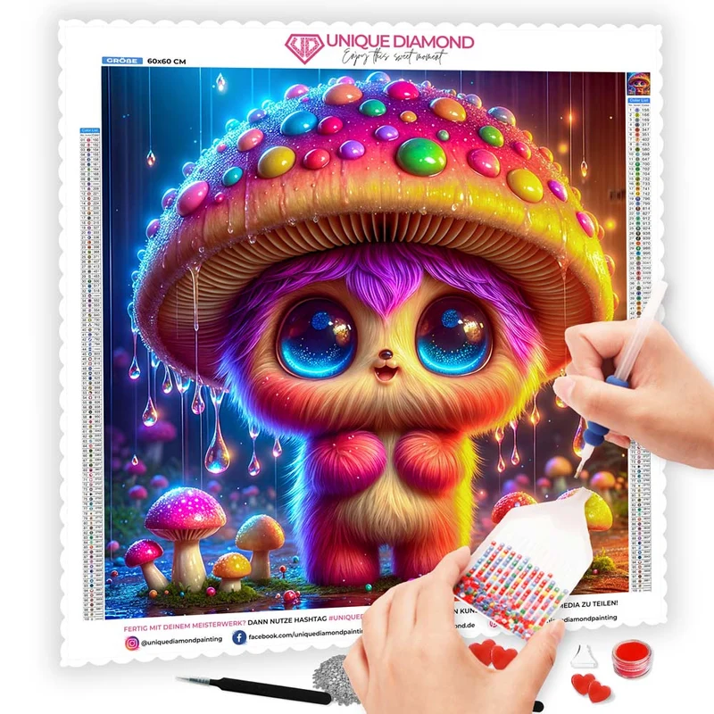 5D Diamond Painting – Pilzchen Puki im Zauberwald