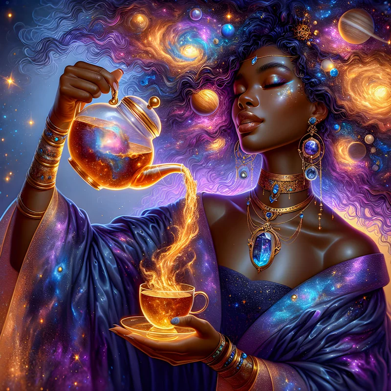 5D Diamond Painting – Galaktische Teezeremonie