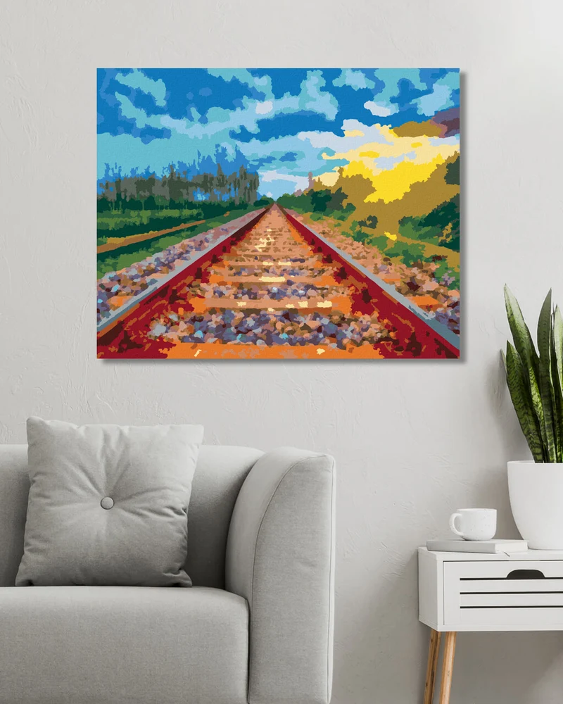 Diamond painting - BAHNSCHIENEN