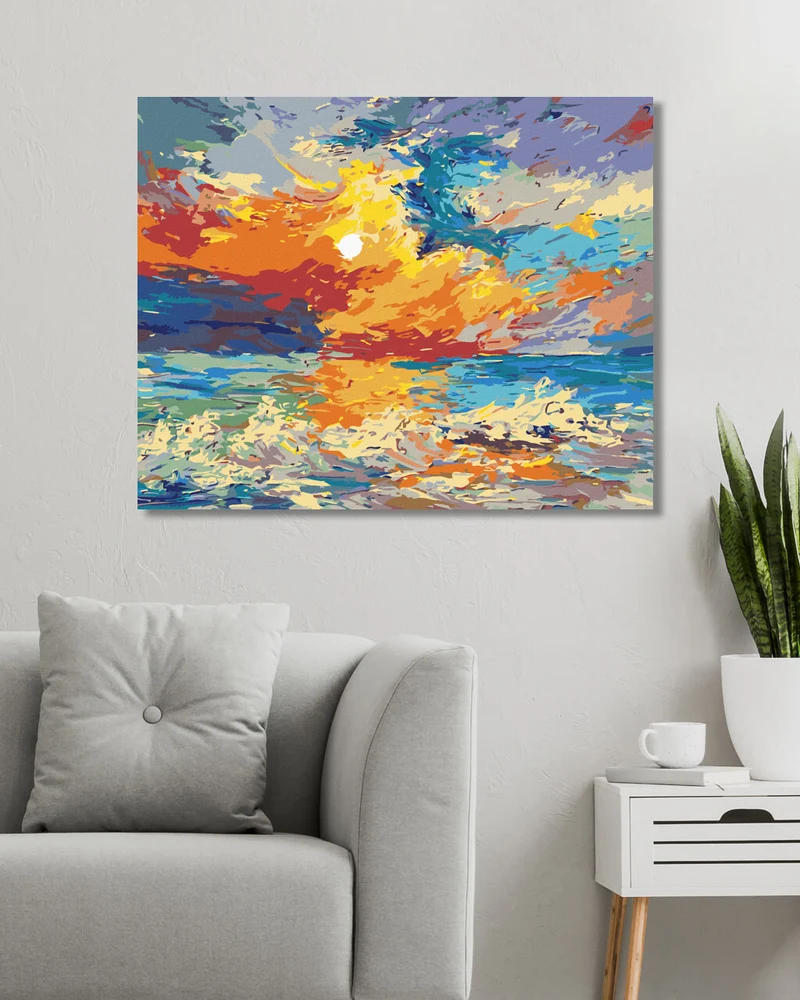 Diamond painting - MEHRFARBIGER SONNENUNTERGANG