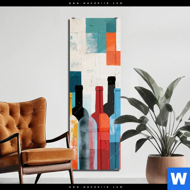 Acrylglasbild | Bunte Weinvielfalt | Schmal