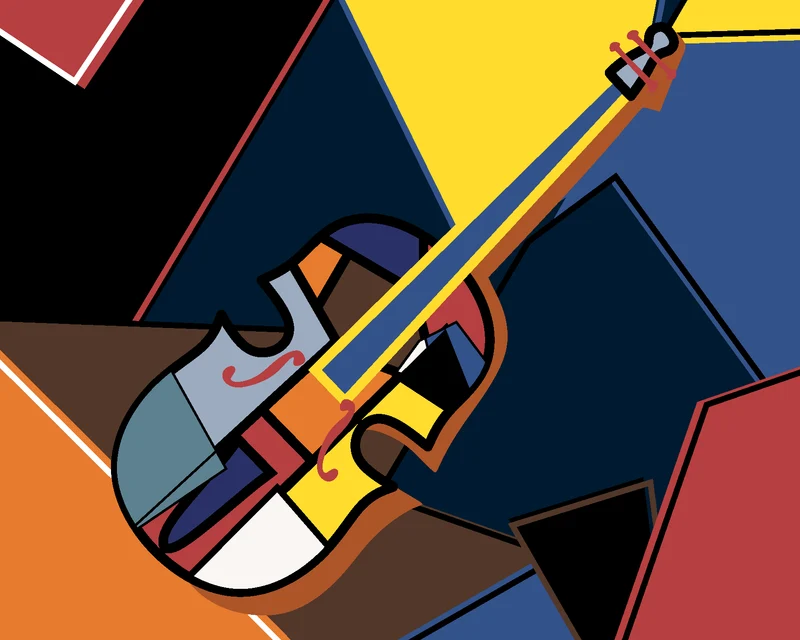 Diamond painting - CELLO IM KUBISCHEN STIL