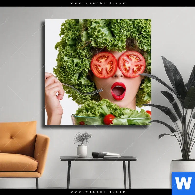 Leinwandbild | Salat Diva | Quadrat