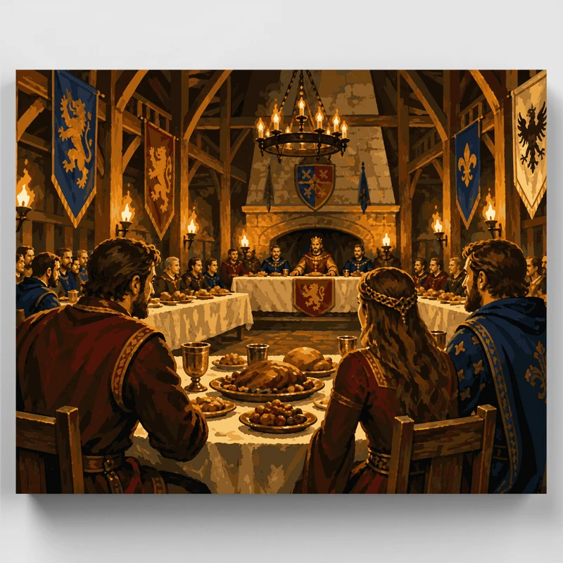 King's Torchlit Feast - Paint by Numbers Kit