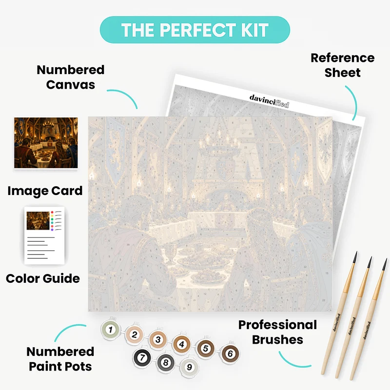 King's Torchlit Feast - Paint by Numbers Kit
