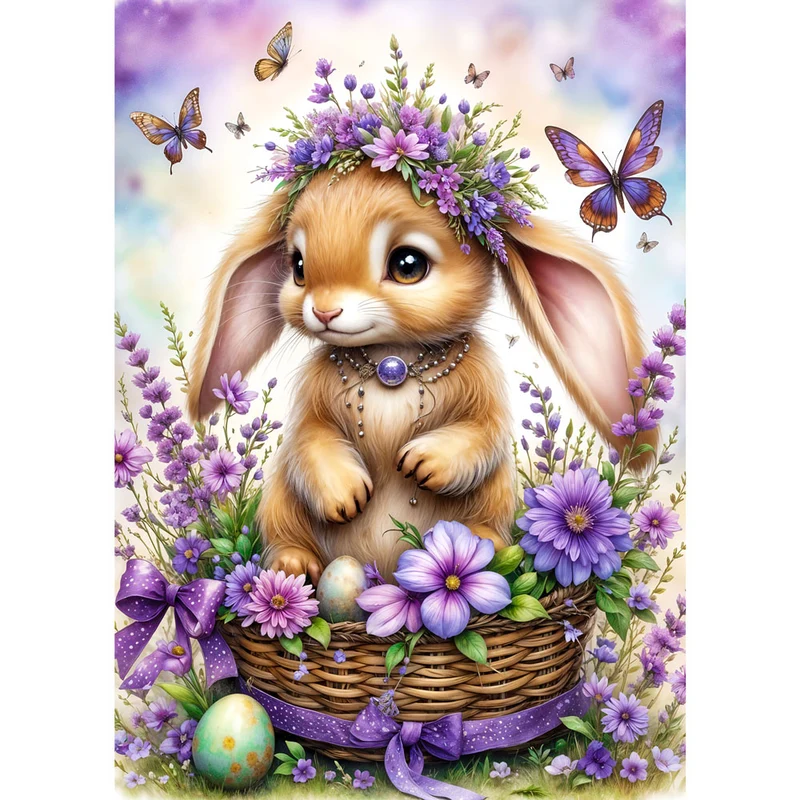 5D Diamond Painting – Frühlingshäschen