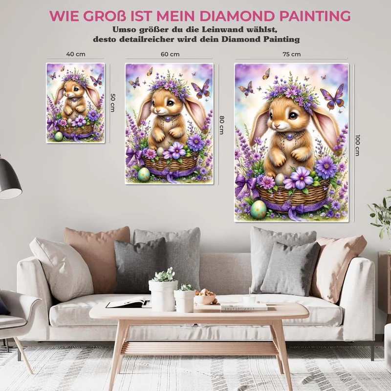 5D Diamond Painting – Frühlingshäschen