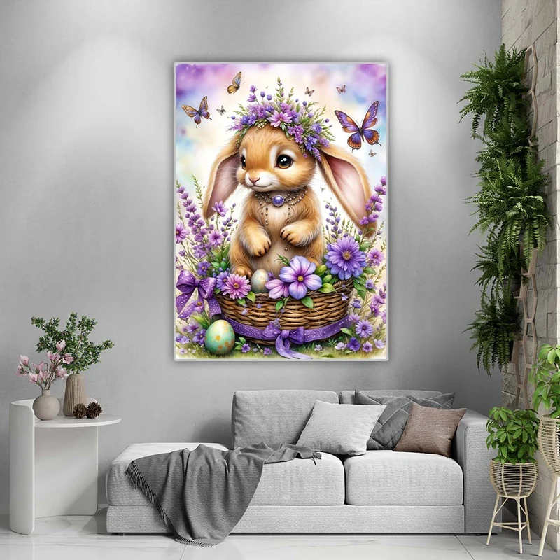 5D Diamond Painting – Frühlingshäschen