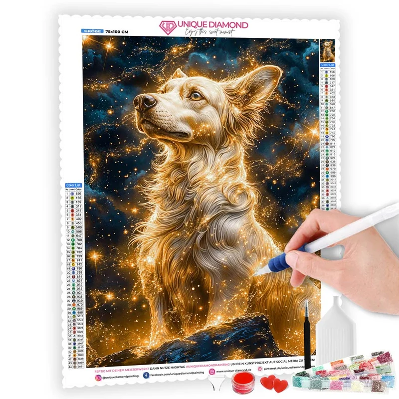 5D Diamond Painting – Lunar Guardian Dog