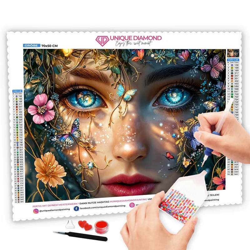 5D Diamond Painting – Schmetterlingsblick