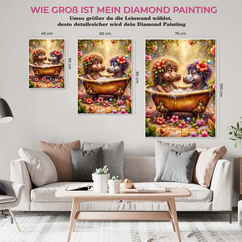 5D Diamond Painting – Hippo Spa Deluxe