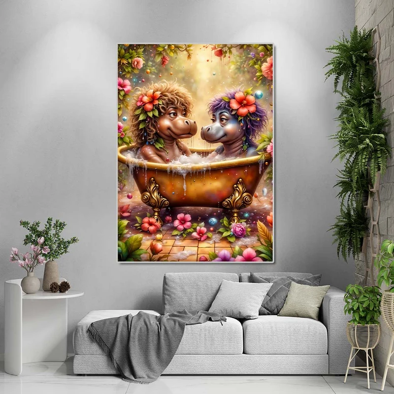 5D Diamond Painting – Hippo Spa Deluxe
