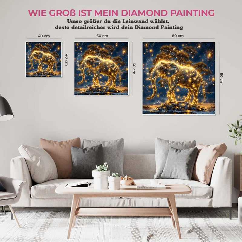 5D Diamond Painting – Lunar Guardian Elefant