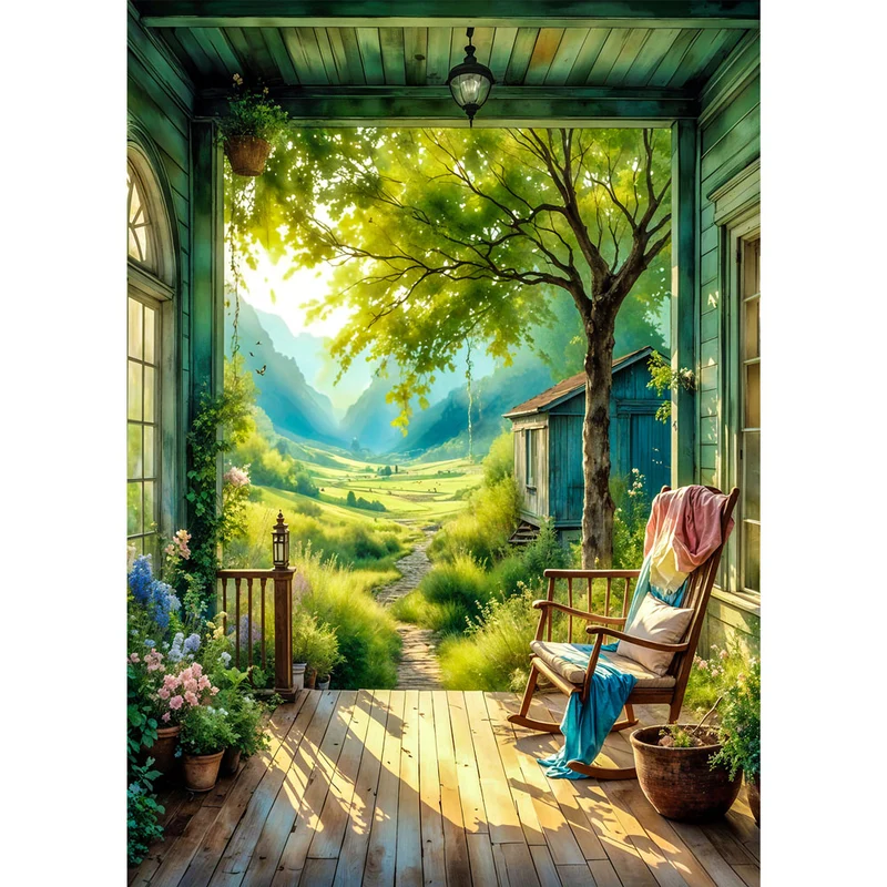 5D Diamond Painting – Veranda der Träume