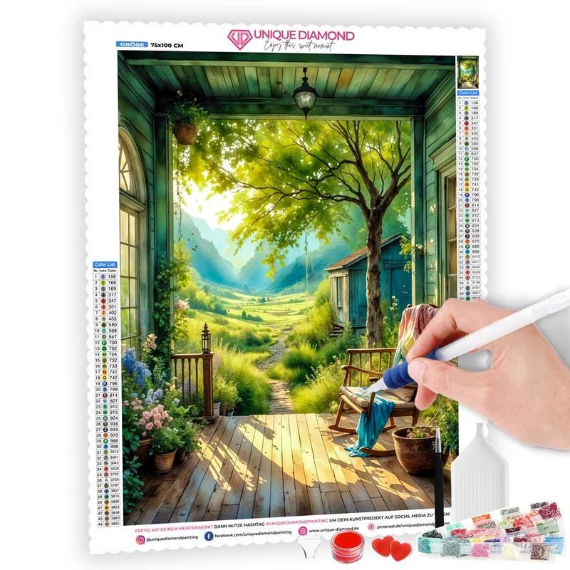 5D Diamond Painting – Veranda der Träume