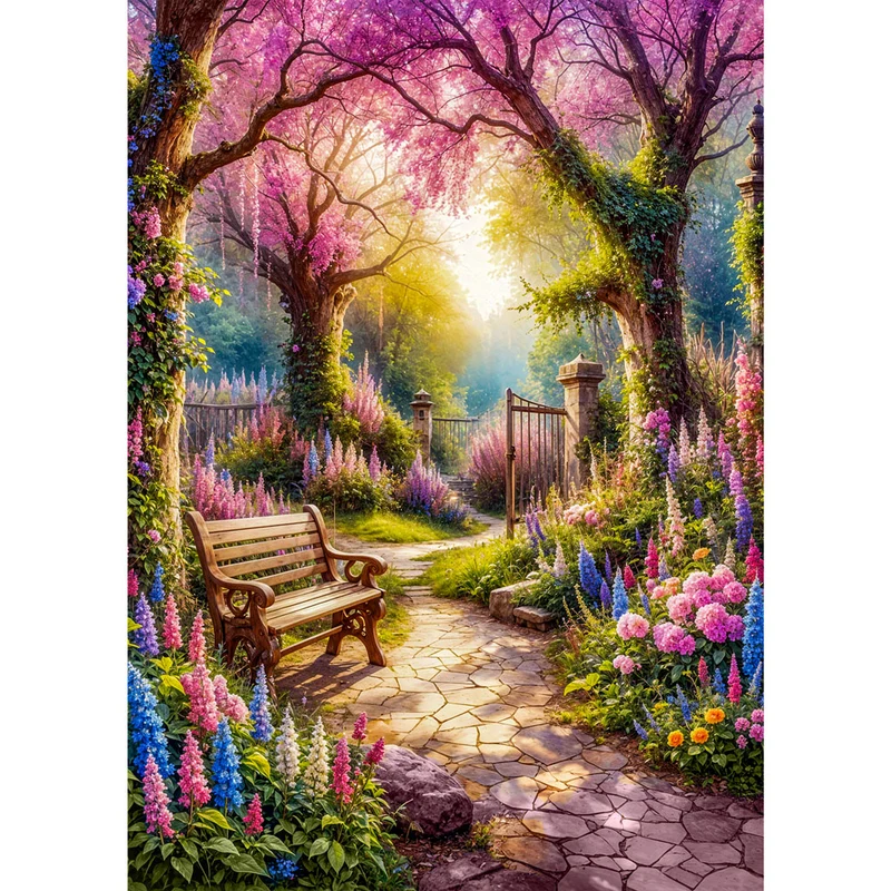 5D Diamond Painting – Geheimer Blütengarten