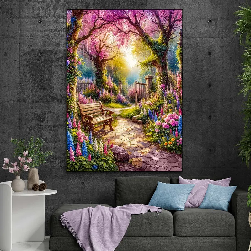 5D Diamond Painting – Geheimer Blütengarten