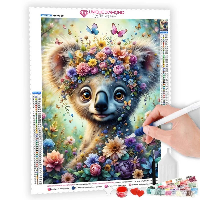 5D Diamond Painting – Blütenzauber Koala