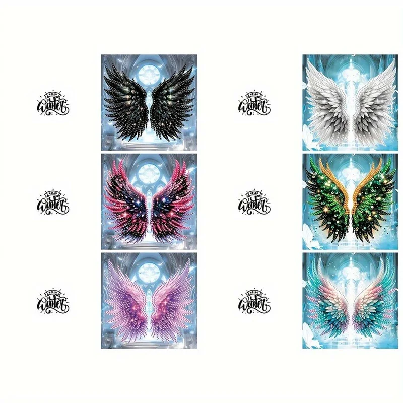 5D Diamond Painting Grußkarten – Himmelsflügel 6 Stück