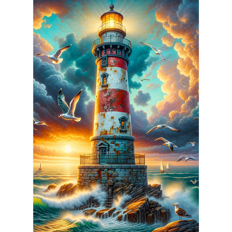 5D Diamond Painting – Wächter am Sturmkap