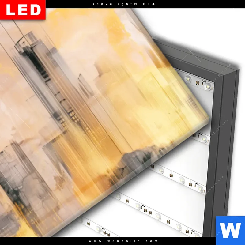 Wechselmotiv Acrylglas Canvalight® DIA | Metropole im Morgenlicht | Panorama