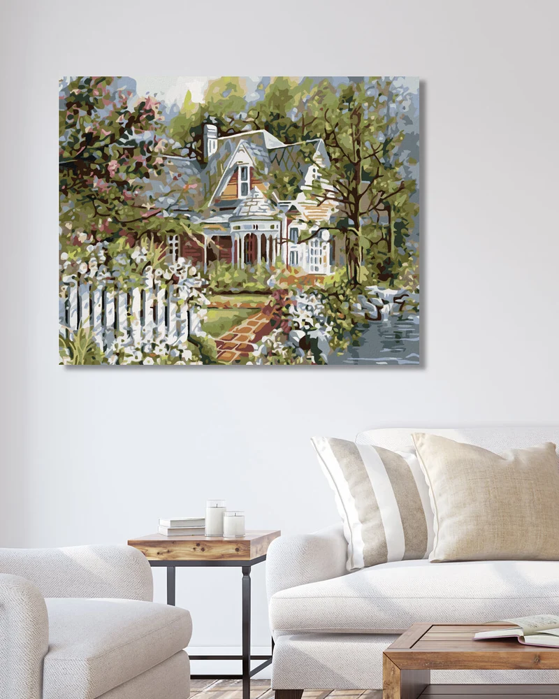 Diamond painting - VILLA MIT SCHÖNEM GARTEN