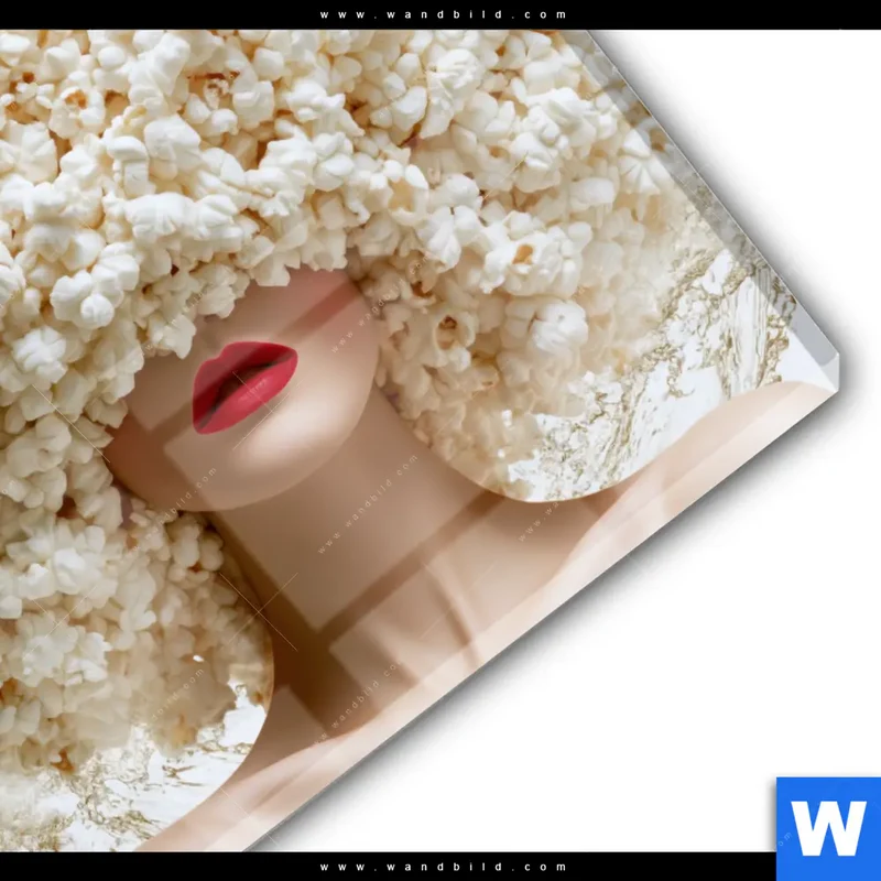Acrylglasbild | Crazy Popcorn Hair | Rund