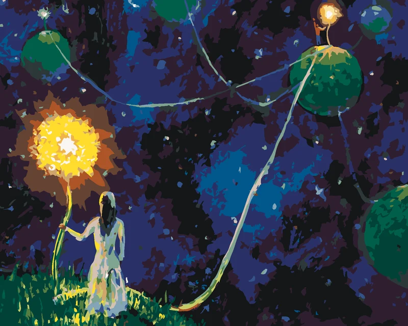 Diamond painting - WELTRAUM-VERBINDUNG DER PLANETEN