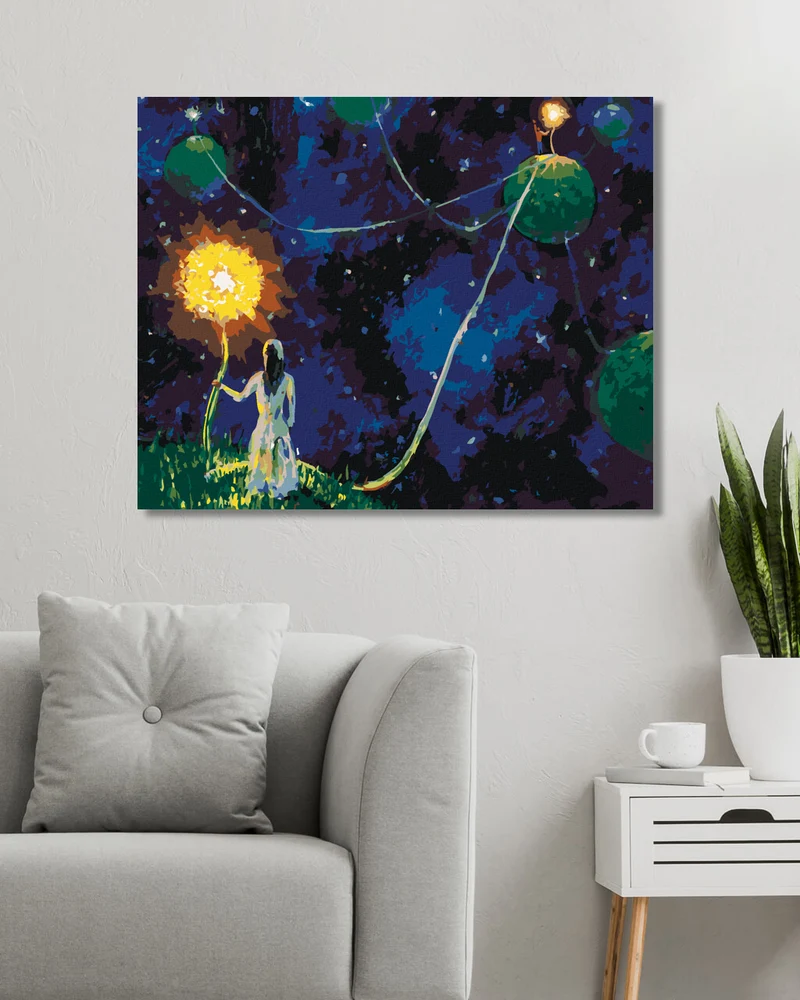 Diamond painting - WELTRAUM-VERBINDUNG DER PLANETEN