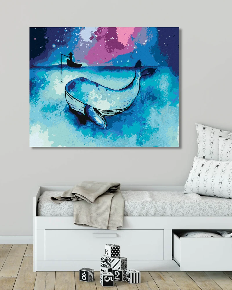 Diamond painting - WALFISCH UND FISCHER AUF DEM BOOT