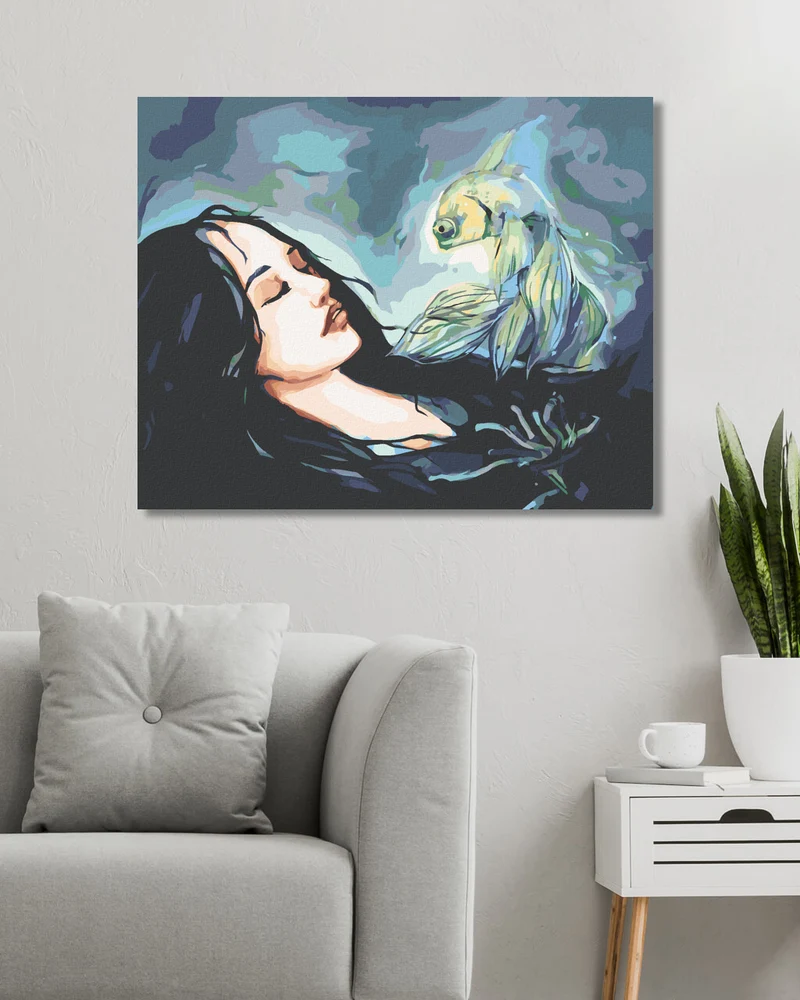 Diamond painting - FRAU UND FISCH
