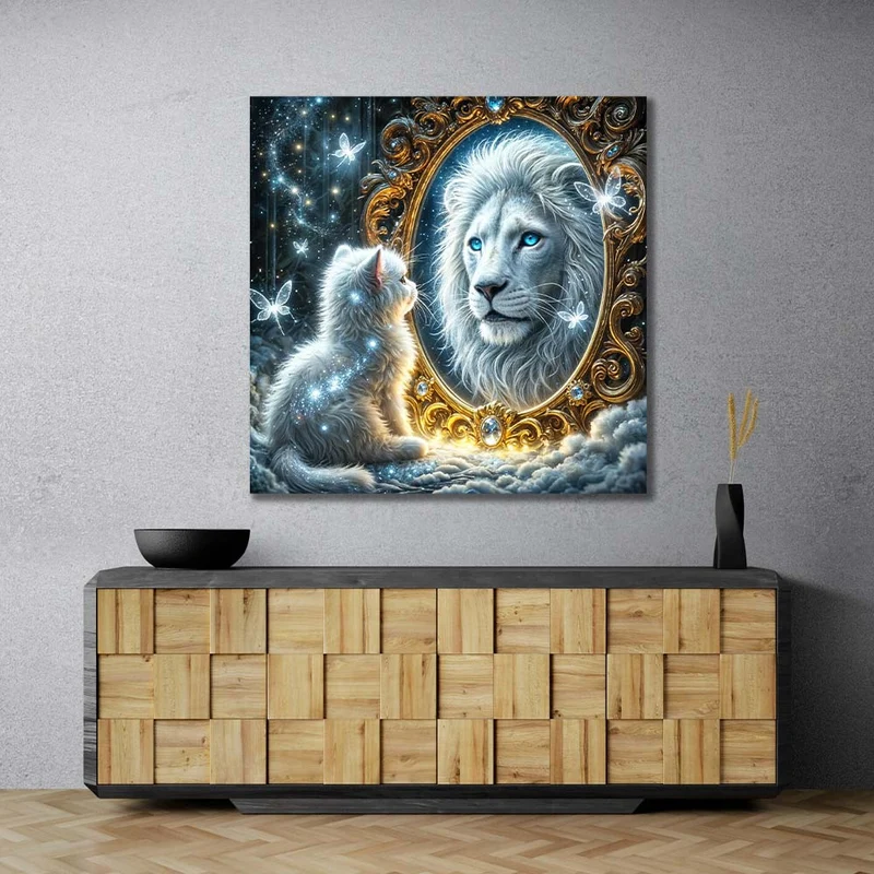 5D Diamond Painting – Spiegelbild der Stärke