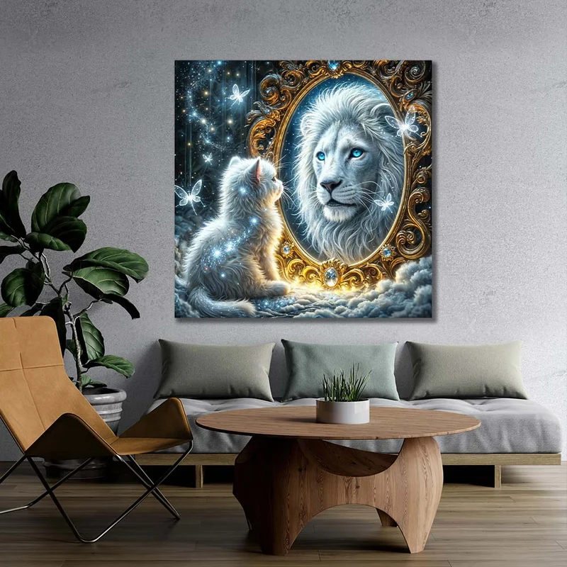 5D Diamond Painting – Spiegelbild der Stärke