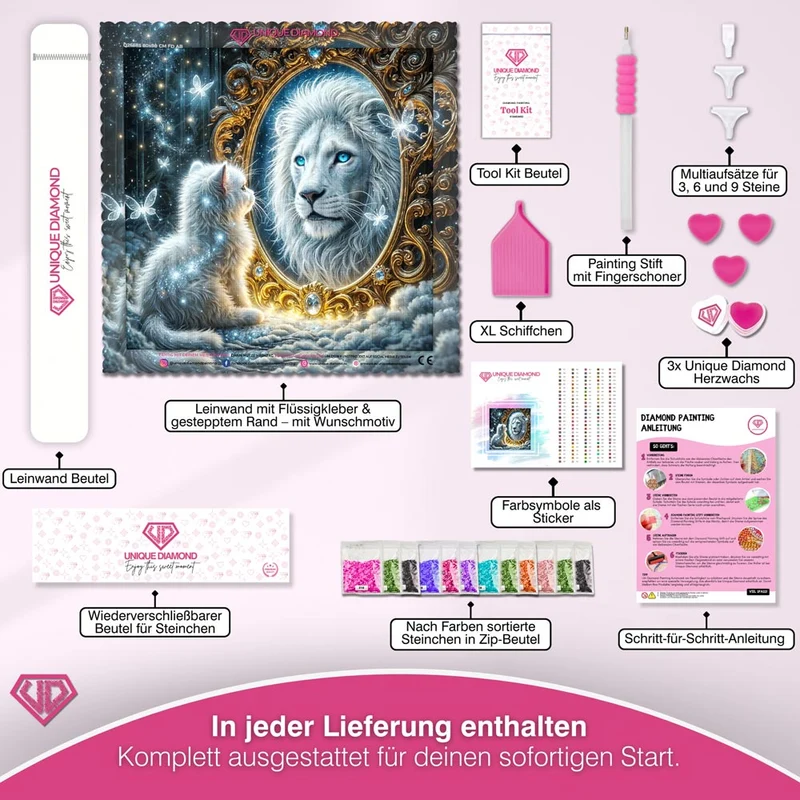 5D Diamond Painting – Spiegelbild der Stärke
