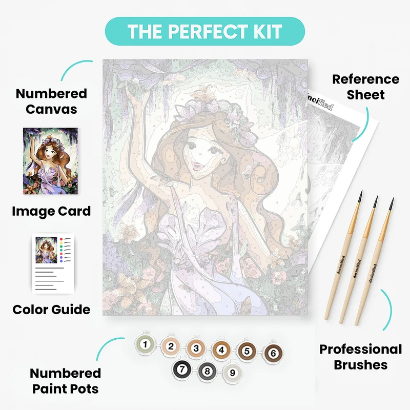 Flora the Fairy of Spring - Paint by Numbers Kit