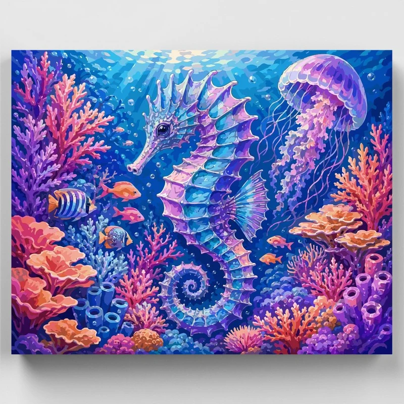 Jellyfish Reef Symphony - Paint by Numbers Kit