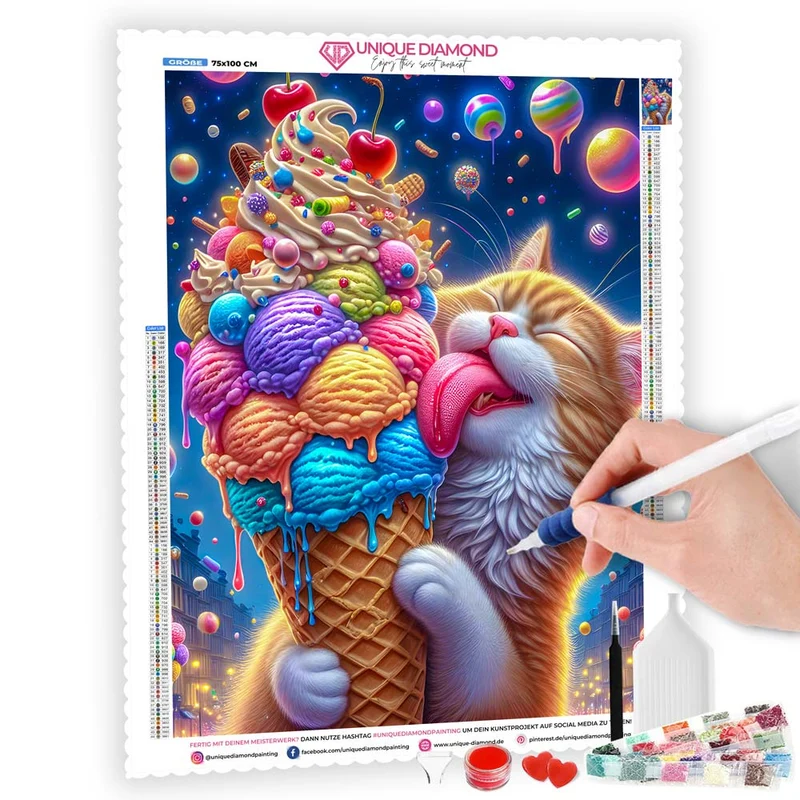 5D Diamond Painting – Karamella und der Eisplanet